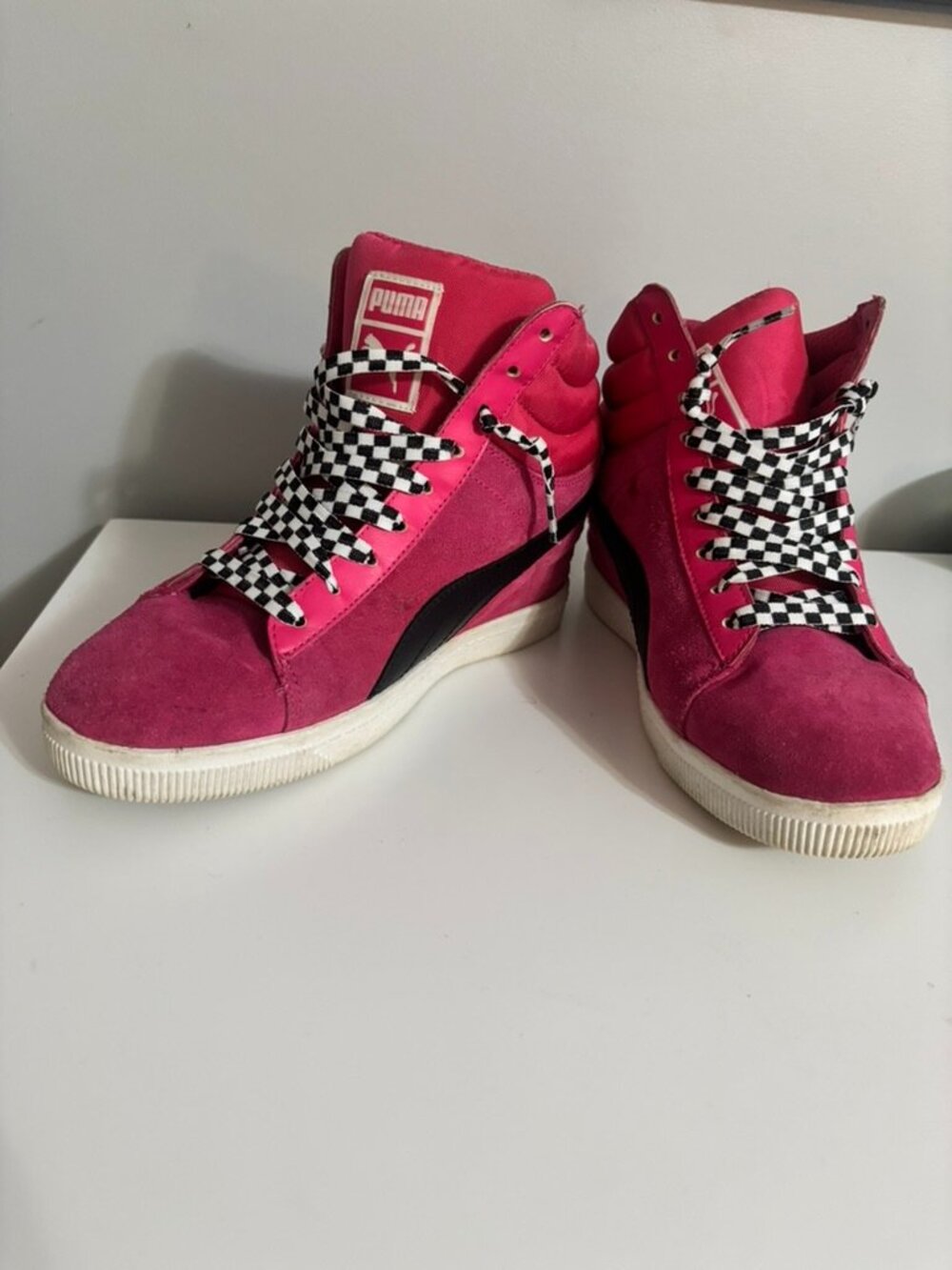 Puma Classic Wedge Suede Sneaker with Custom Laces- Size 8.5